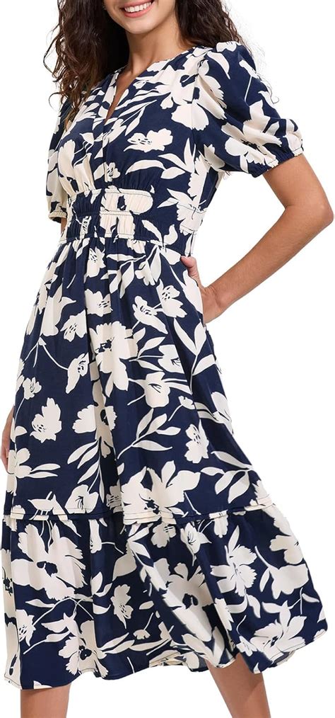 Amazon ALLOVIN Vestido De Verano Con Estampado Floral Para Mujer