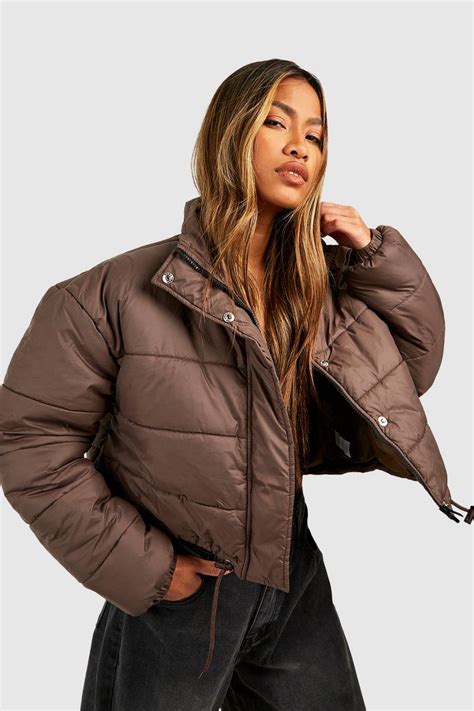 Womens Crop Puffer Jacket Boohoo Uk