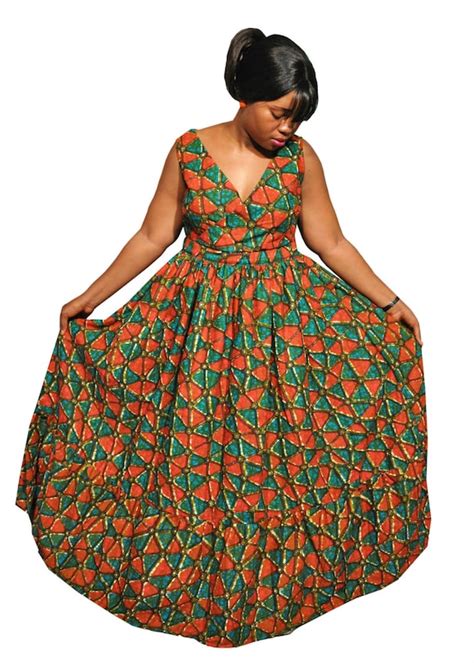 Items Similar To African Print Maxi Dress Plus Size Maxi Dress