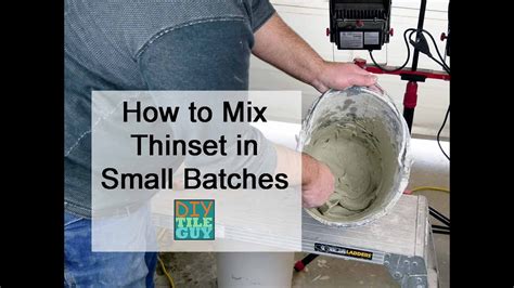 How To Mix A Small Batch Of Thinset Mortar Perfectly Every Time YouTube