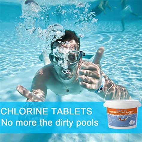 YUMITIS 1 Inch Swimming Pool Chlorine Tablets 1 LB For Hot Tub 1