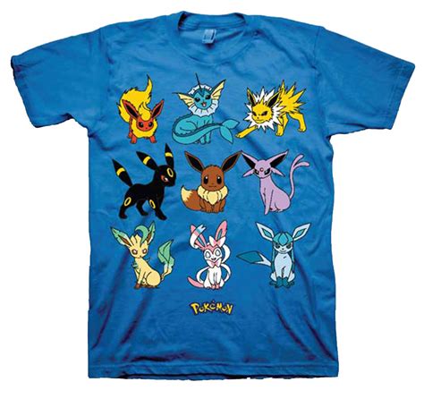 Pokemon Eeveelution Mens T Shirt Large Ebay