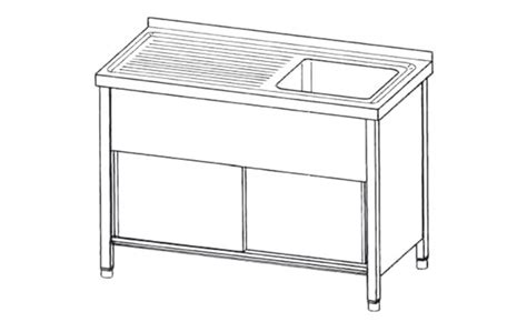 Sp Ltisch Mit Becken Und Schiebet Ren Sp Len Edelstahlm Bel