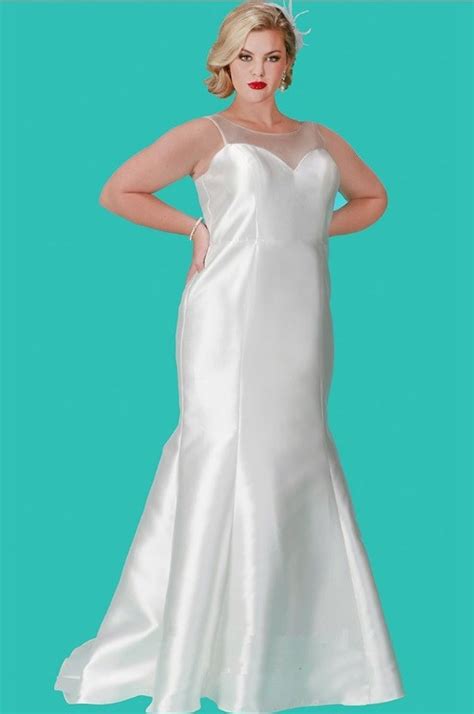 French Novelty Sydneys Closet Sc5201 Informal Plus Size Mikado Bridal Gown