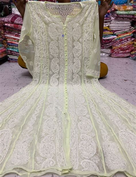 Lucknowi Chikankari Anarkali Chikankari Anarkali Wedding Dresses