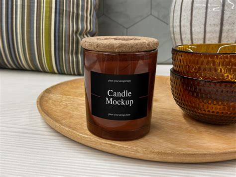 Free Candle Glass Jar Mockup Psd Psfreebies