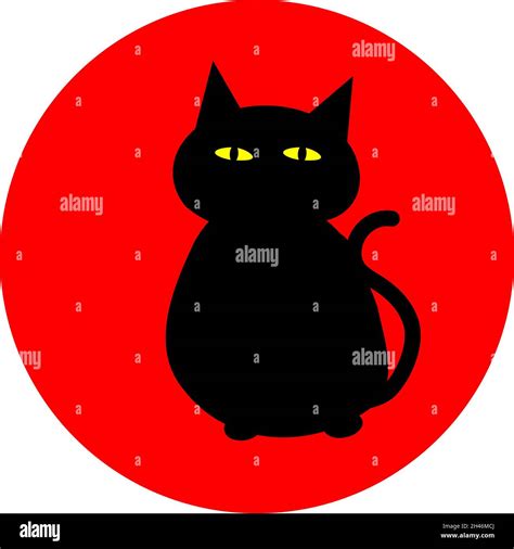 Black Cat Illustration Vector On A White Background Stock Vector