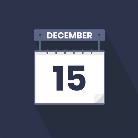 15th December calendar icon. December 15 calendar Date Month icon ...