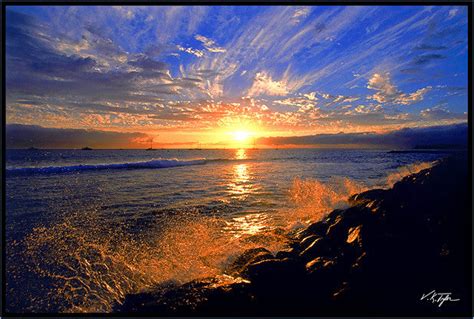 Blue Sky Sunset Maui – Hawaiipictures.com