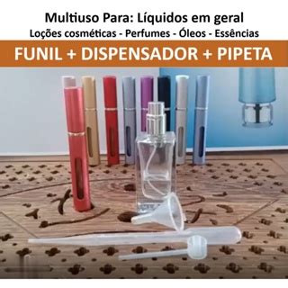 Mini Kit Funil Pipeta Dispensador Para Porta Perfume De Viagem