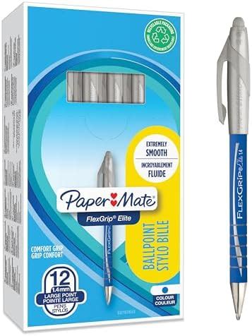 Paper Mate Flexgrip Elite Ballpoint Pens Large Point 1 4mm Blue