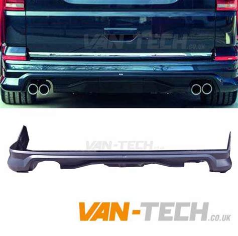 VW T6 Custom Dual Exit Exhaust And Rear Tailgate Bumper Diffuser