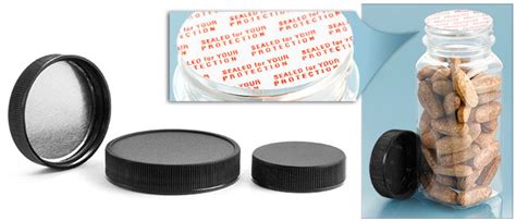 Sks Bottle Packaging Plastic Caps Black Polypropylene Ribbed Caps