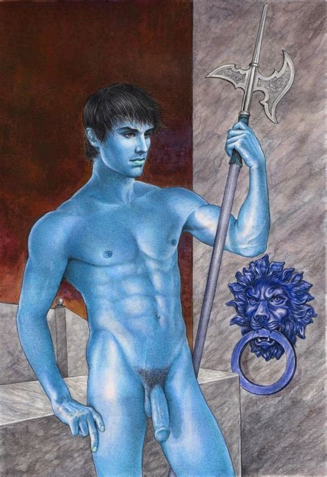 Rule Axe Blue Body Blue Nipples Blue Skin Completely Naked