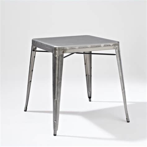 Crosley Furniture Amelia Metal Cafe Dining Table In Galvanized