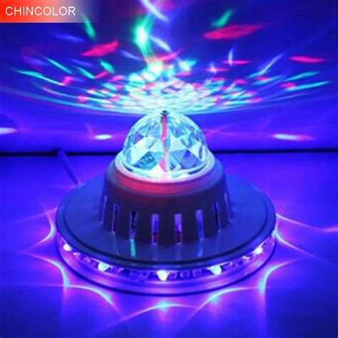 Ufo Rotation Small Magic Ball Led W Multi Color Portable Stage Light