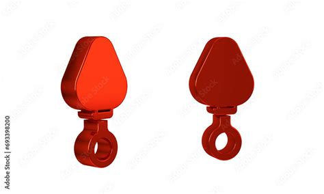 Red Anal Plug Icon Isolated On Transparent Background Butt Plug Sign Fetish Accessory Sex Toy
