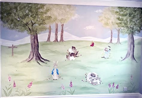 Beatrix Potter Nursery Mural Painting Peter Rabbit And Characters