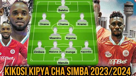 Kikosi Kipya Cha Kwanza Cha Simba SC Msimu Wa 2023 2024 Onana Chama Na