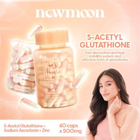 New Moon Soft Glow S Acetyl Glutathione Beauty Supplement Skin