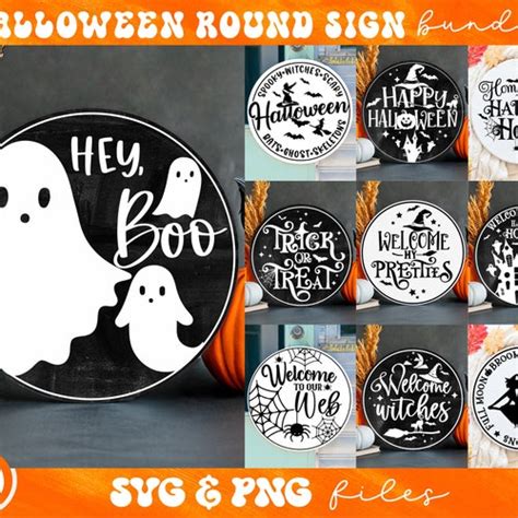 Halloween Welcome Sign Bundle Halloween Door Hanger SVG Etsy