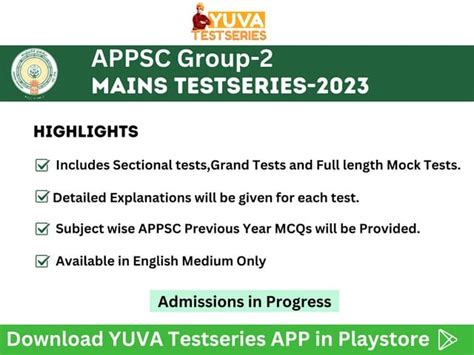 Appsc Group Mains Test Series Em Yuva Testseries