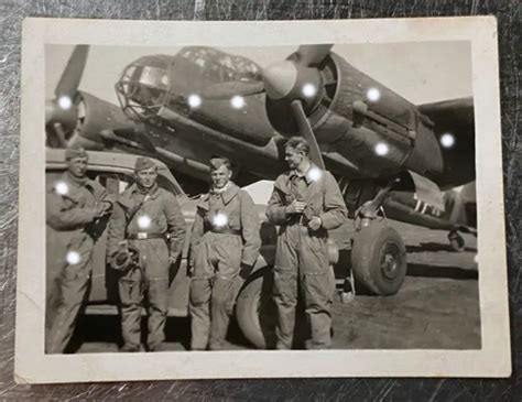 Wk Milit R Foto Flugzeug Junkers Ju Mit Piloten Luftwaffe Eur