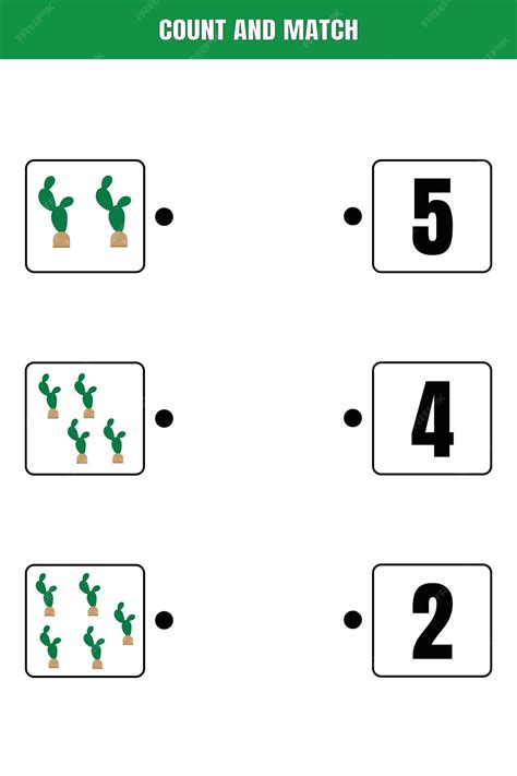 Zählen Und Abgleichen Mathe Lernspiel Für Kinder Druckbares Arbeitsblatt Design Für Kinder Im