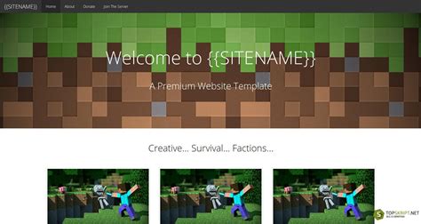 Шаблоны Minecraft Html Telegraph