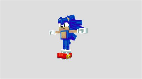 Minecraft Sonic The Hedgehog Download Free 3d Model By Dani Dani