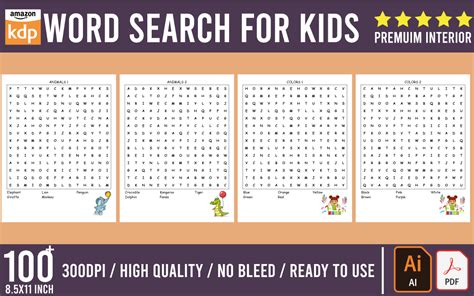 Word Search for Kids Graphic by BIDADAN · Creative Fabrica