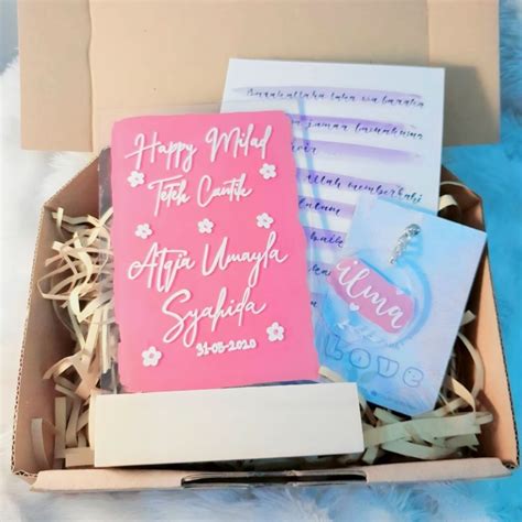 Jual Hampers Lettering Acrylic Gift Box Aesthetics Kado Wisuda Kado