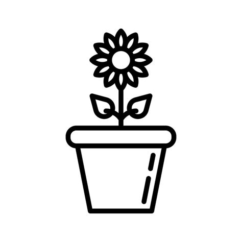 Flower Pot Outline Clip Art