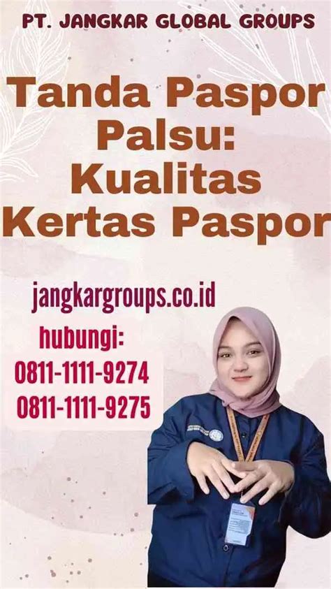 Tanda Paspor Palsu Jangkar Global Groups