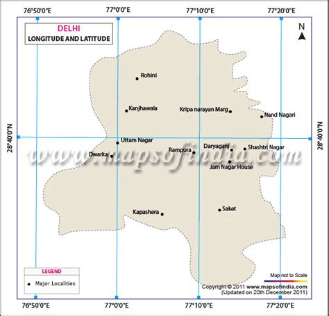 Latitude and Longitude of Delhi, Lat Long of Delhi