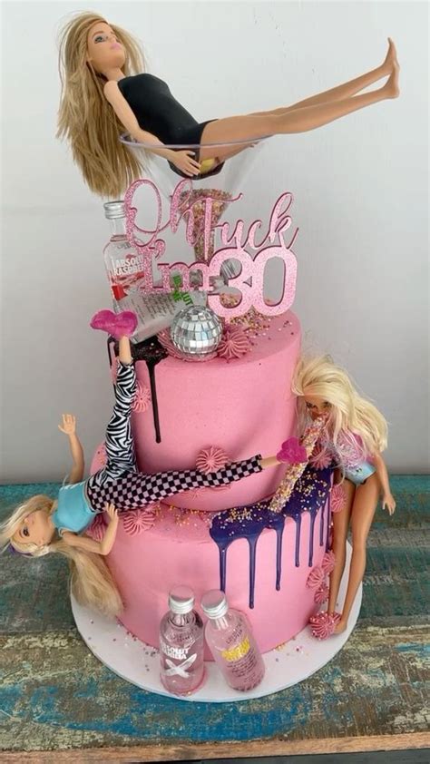 Decoración de tortas de Barbie borracha 30 birthday cake 40th