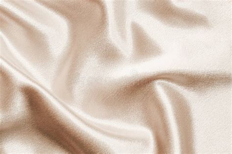 Beige Silk Fabric Texture Satin Fashion Background For Content Stock