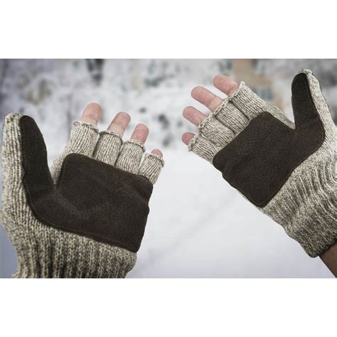 Custom Ragg Wool Glomitt Glove And Flip Mittens