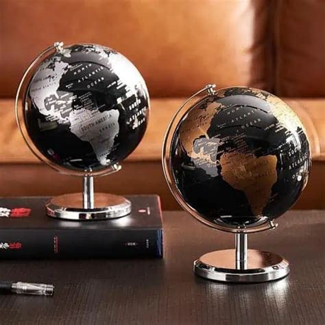 Globe Terrestre en métal Noir Cuivre La Boutique de Globes Terrestres