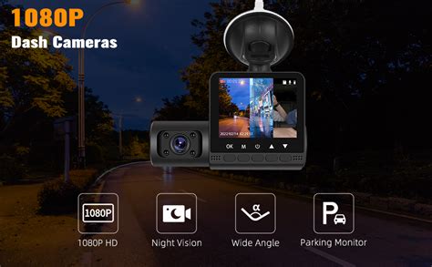 CAMECHO 3 Channel Dash Cam Front And Rear Inside 1080P Full HD Triple