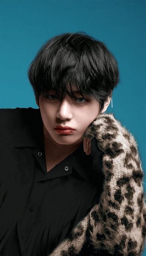 BTS Taehyung Black Black And White Bts Dark Korean Kpop Singer