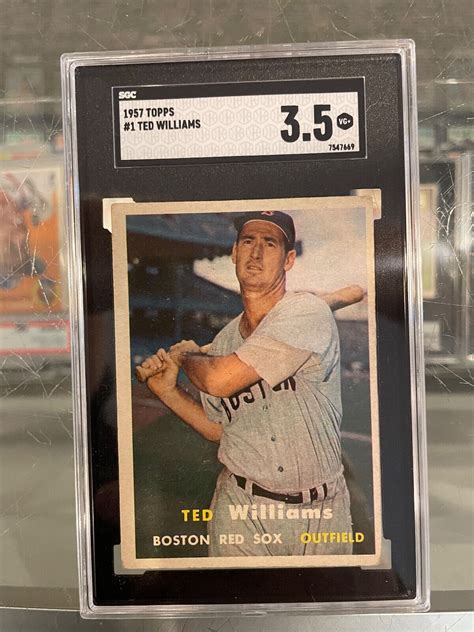 Topps Ted Williams Boston Red Sox Baseball Card Sgc Vg Ebay