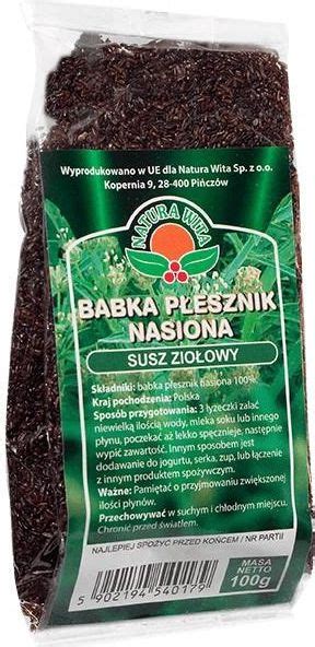 Natura Wita Babka Płesznik Nasiona 100G Ceny i opinie Ceneo pl