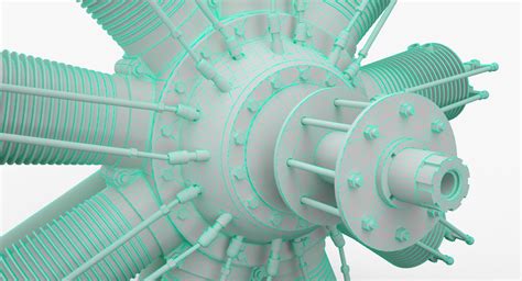 Clerget 9B Rotary Engine 3D Model CGTrader