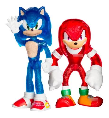 Sonic Y Knuckles Figuras Articuladas Con Luz Nudillos Sonic Meses Sin