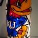 Kansas Jayhawks Inspired Wine Bottle Lamp Handpainted Stained Etsy