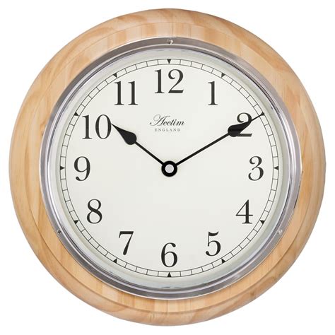 Acctim Clocks Acctim Wood Quartz Battery Wall Clock Boston