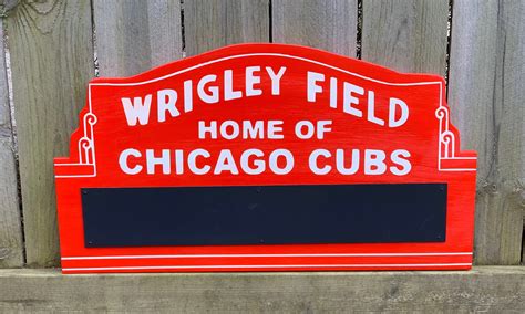 Wrigley Field Marquee Sign With Chalk Board Etsy