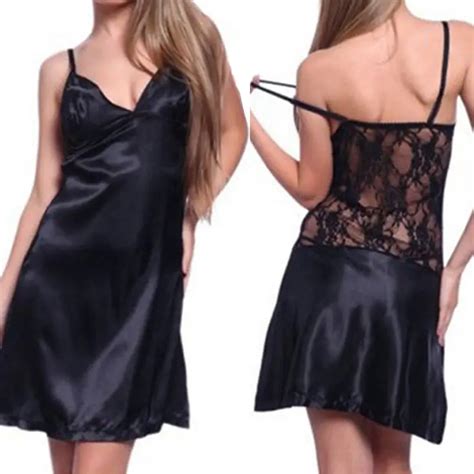 Satin Lace Sleepwear Set 3PCS Mini Lingerie Backless Robe Vestido Lace