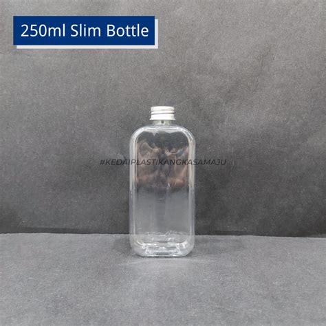 Botol Plastik 250ml 300ml 350ml 500ml Slim Bottle Flat Bottle